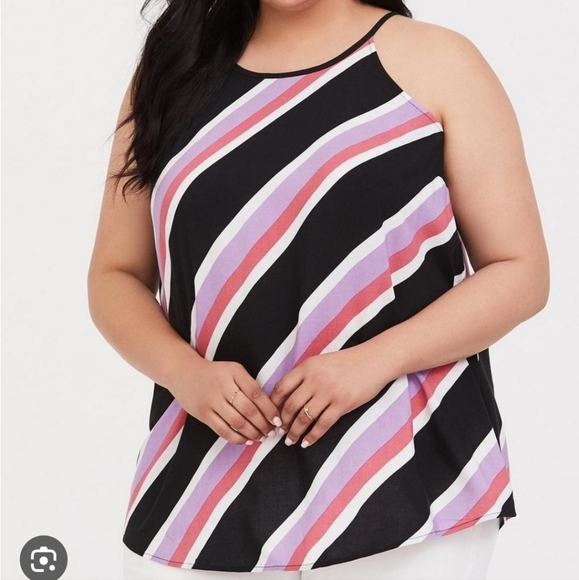 Torrid size 0 challis goddess stripe tank NWOT - Picture 1 of 9
